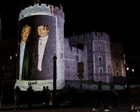 Four Individuals Apprehended Following Pictures of Trump and Epstein Shown on Windsor Castle